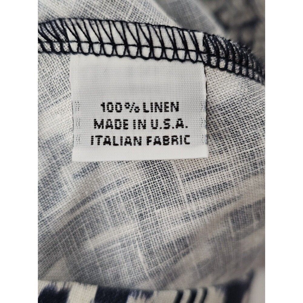 Bryn Walker Navy Linen Lagenlook Tunic Shift Dress Size S Minimalist Coastal - Picture 7 of 8